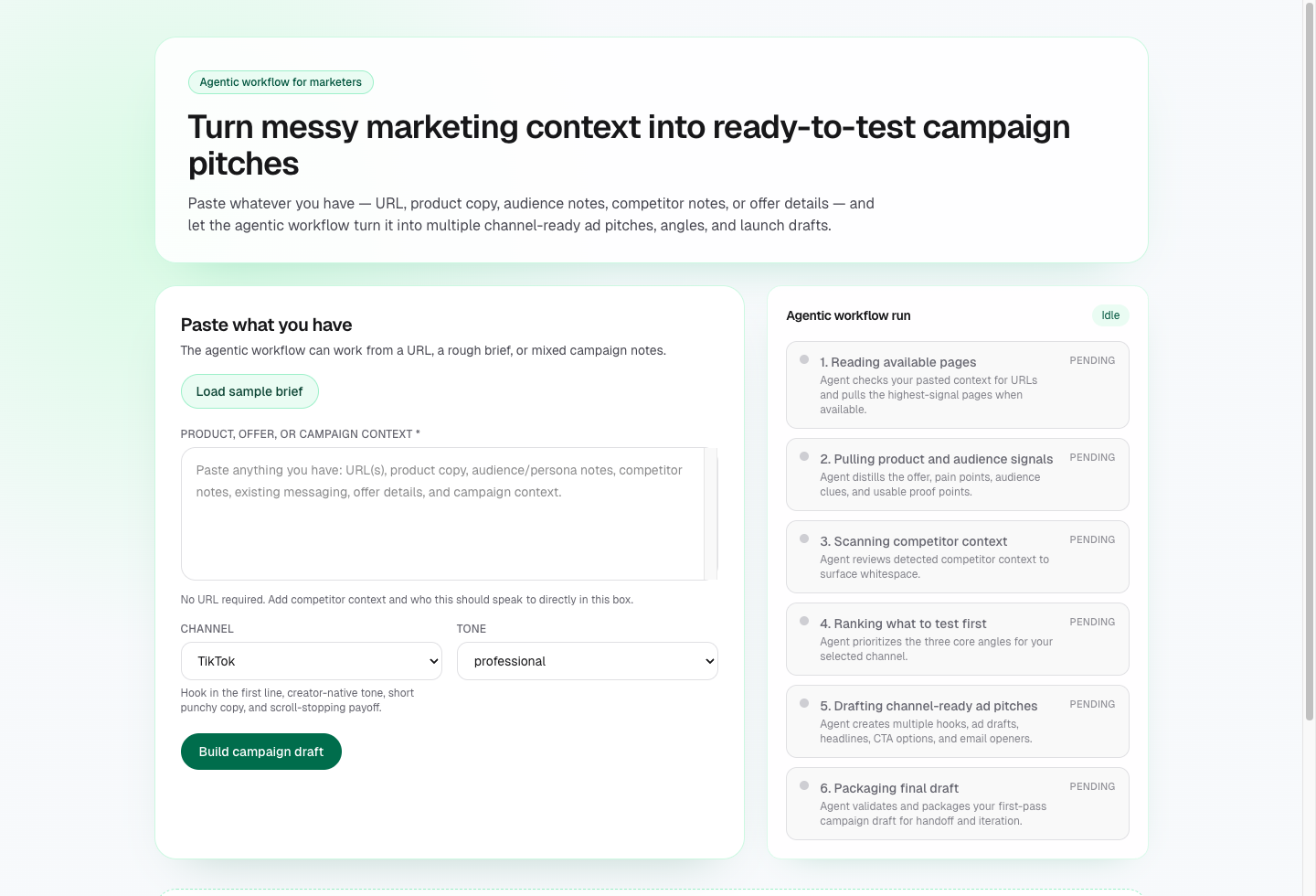 Campaign Pack Builder preview