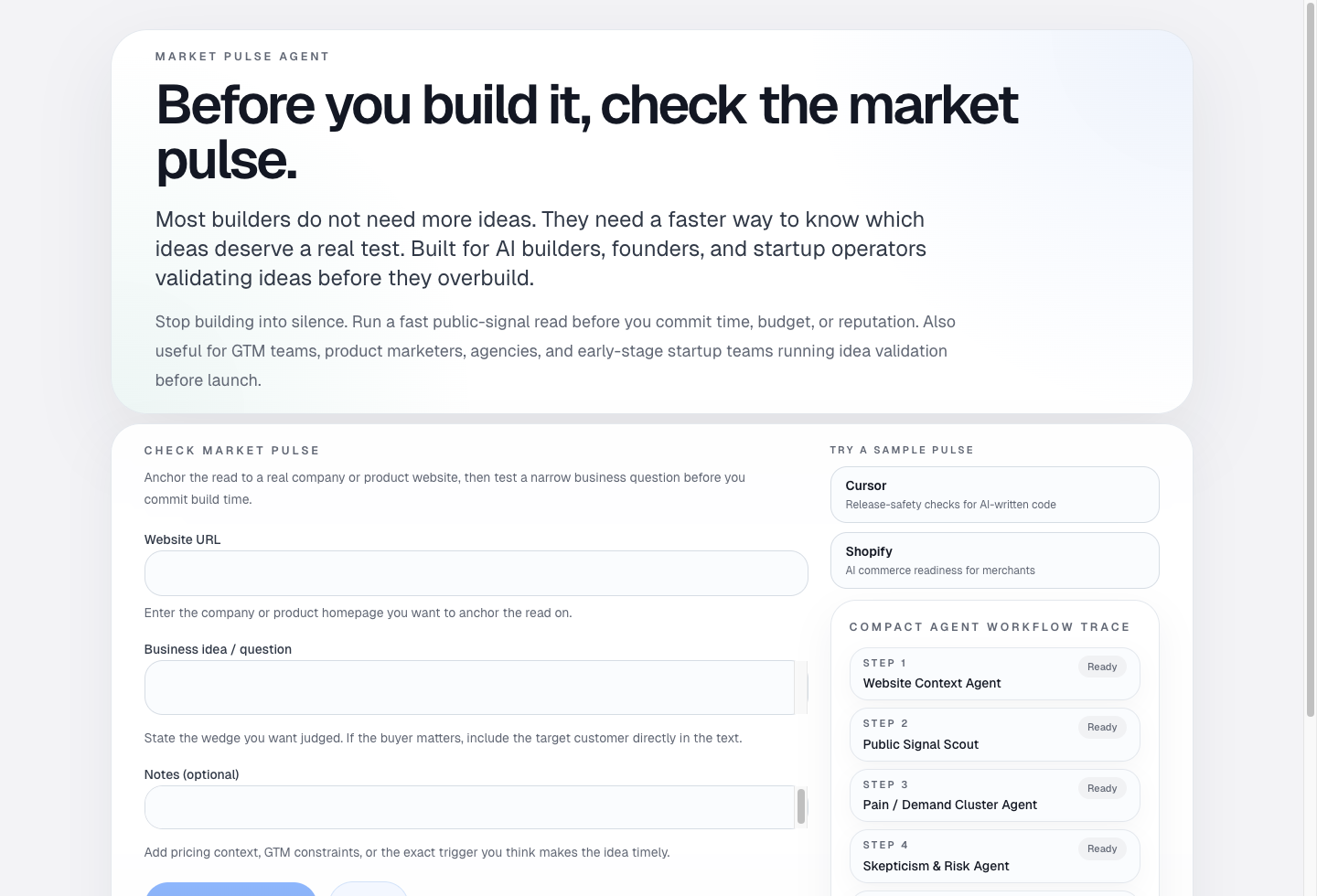Market Pulse Agent preview