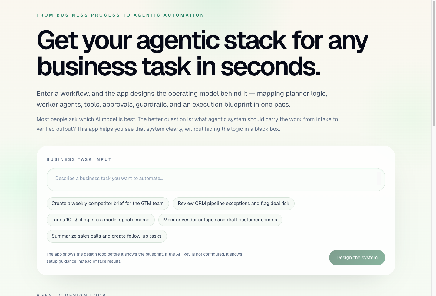 Operator Stack Designer preview