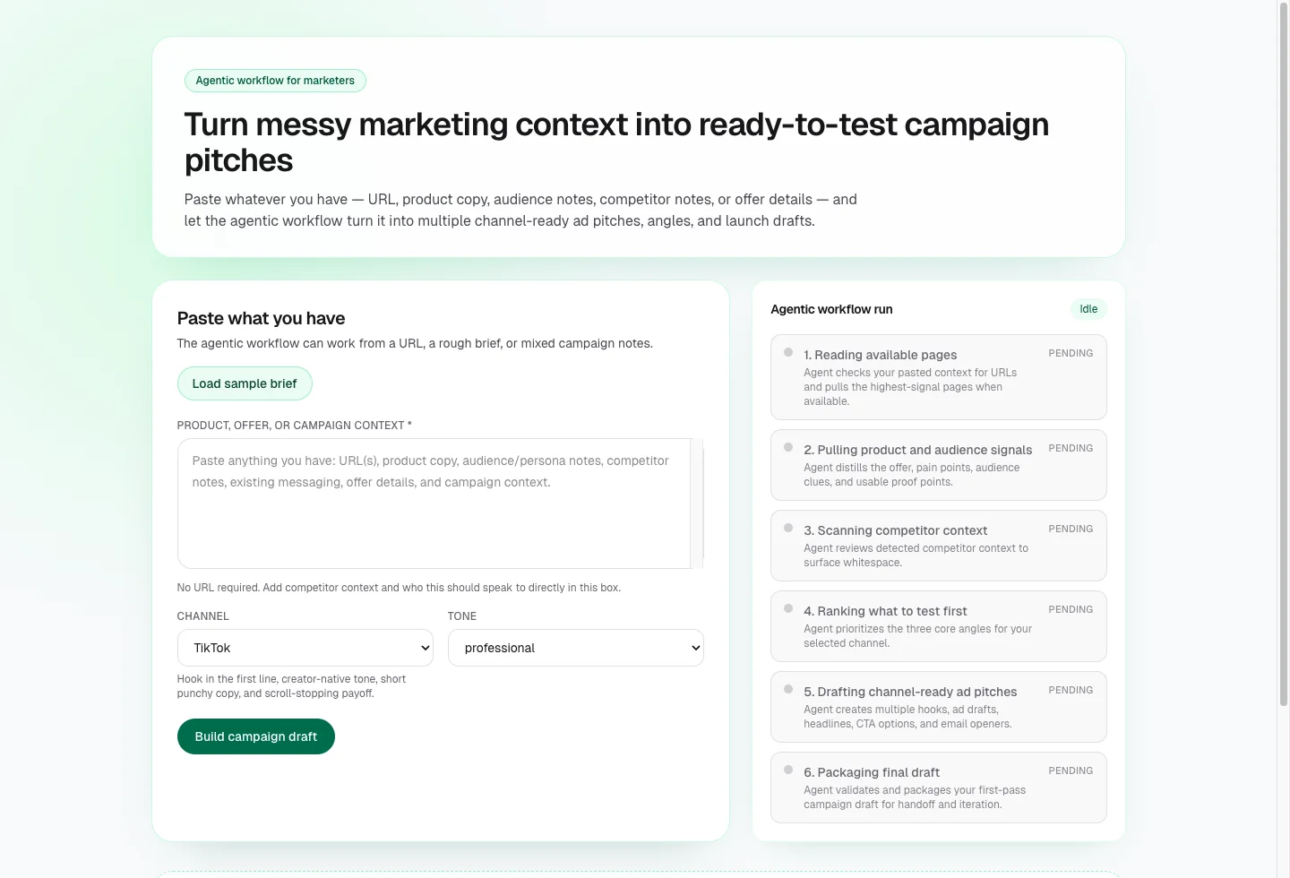 Campaign Pack Builder product screenshot