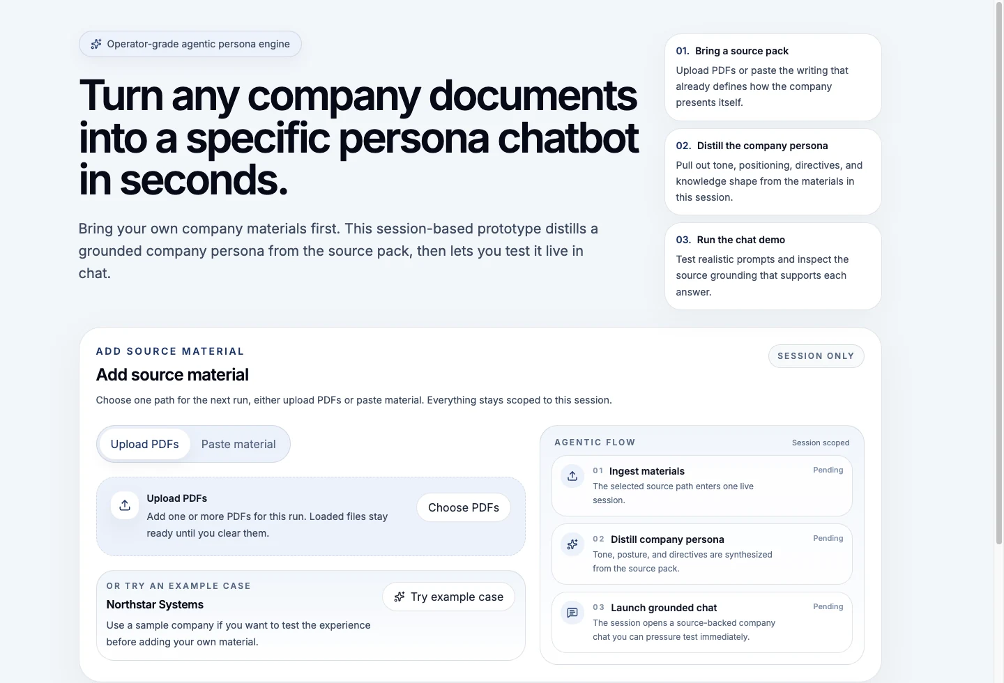 Company Persona Studio product screenshot